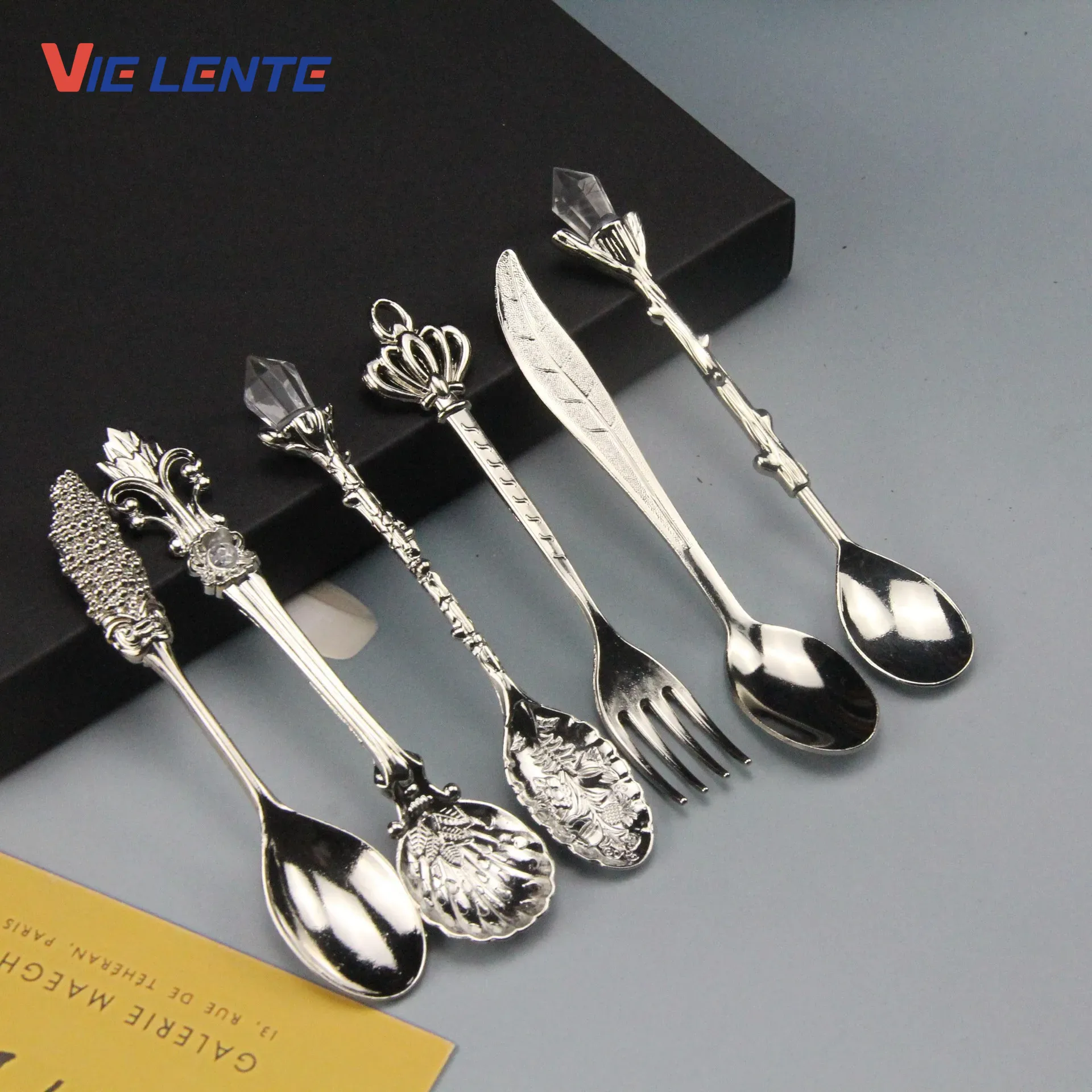 Vintage Collectible Spoons - 6 Buah Set Sendok Es Krim
