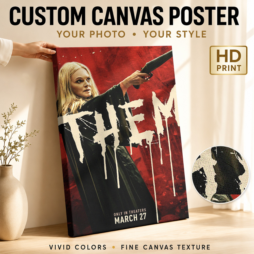 Vintage Collectible Posters - Lukisan Kanvas Film Them, Poster Foto