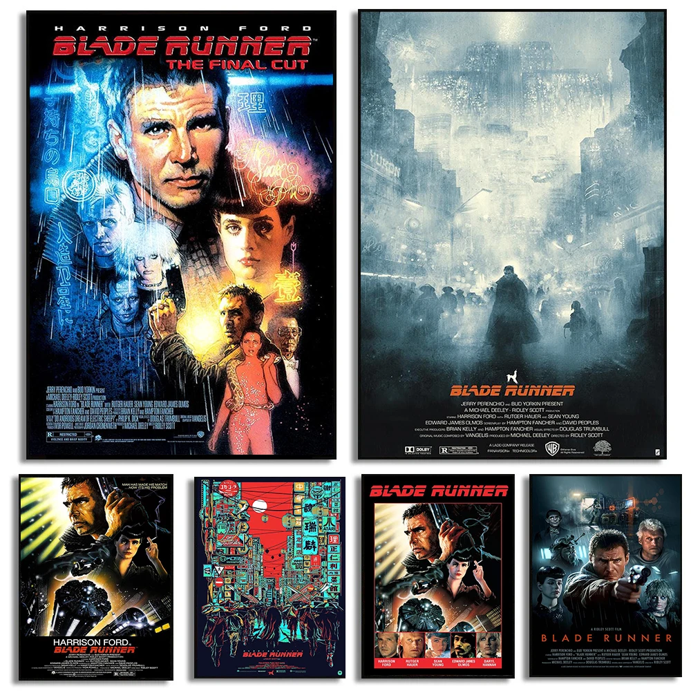 Vintage Cartoon Collectible - Poster Film Klasik Blade Runner 1982
