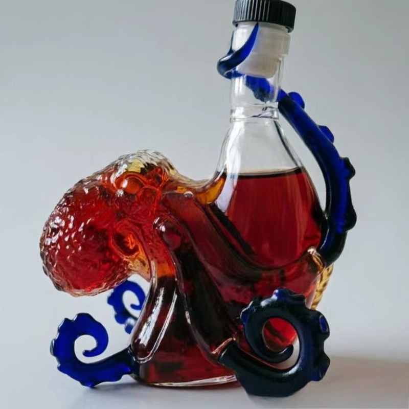 Dekanter Wiski, Gurita Monster - Vintage Collectible Glassware ulasan dan harga