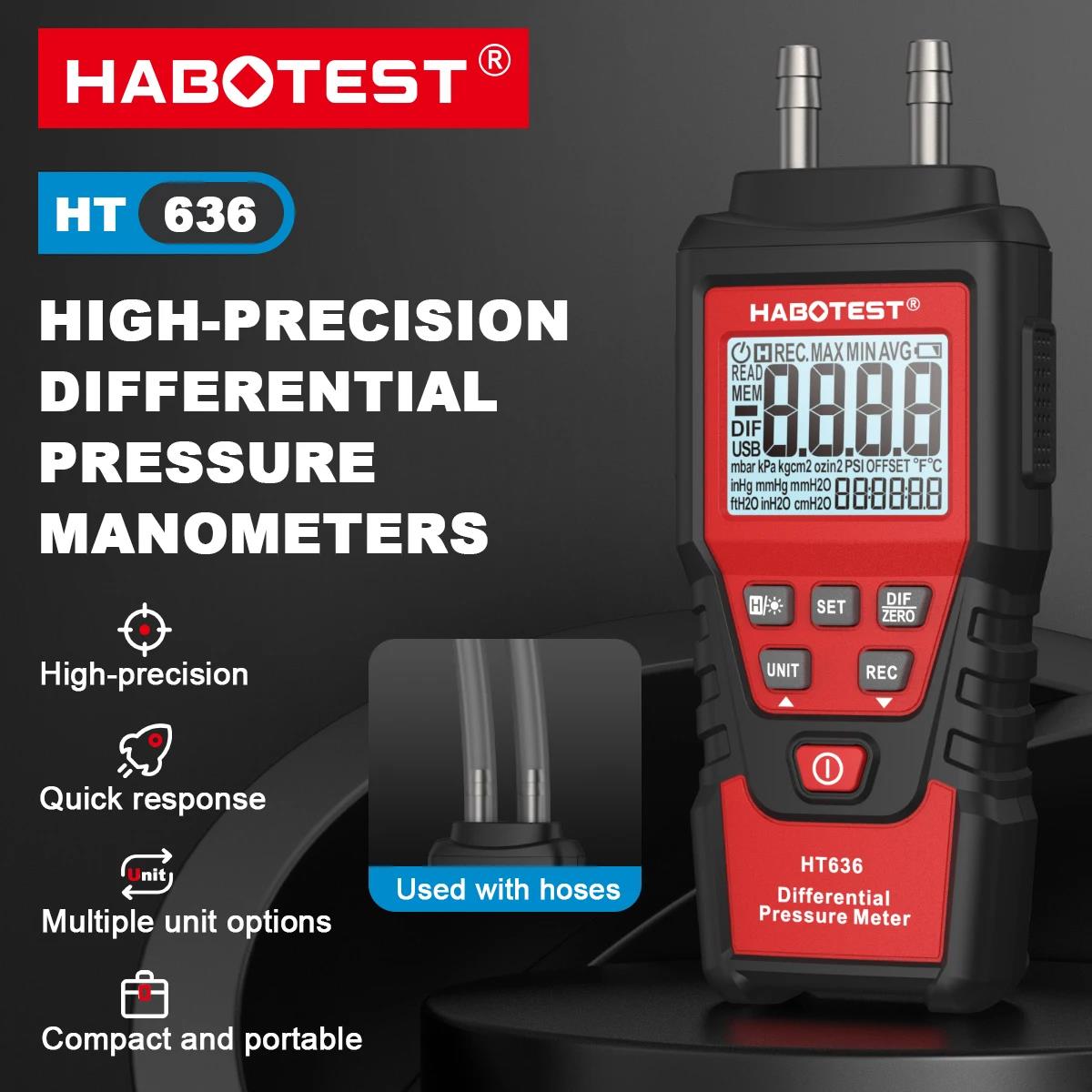 HABOTEST HT636 Pengukur Tekana - Analog Meter Gauge ulasan dan harga