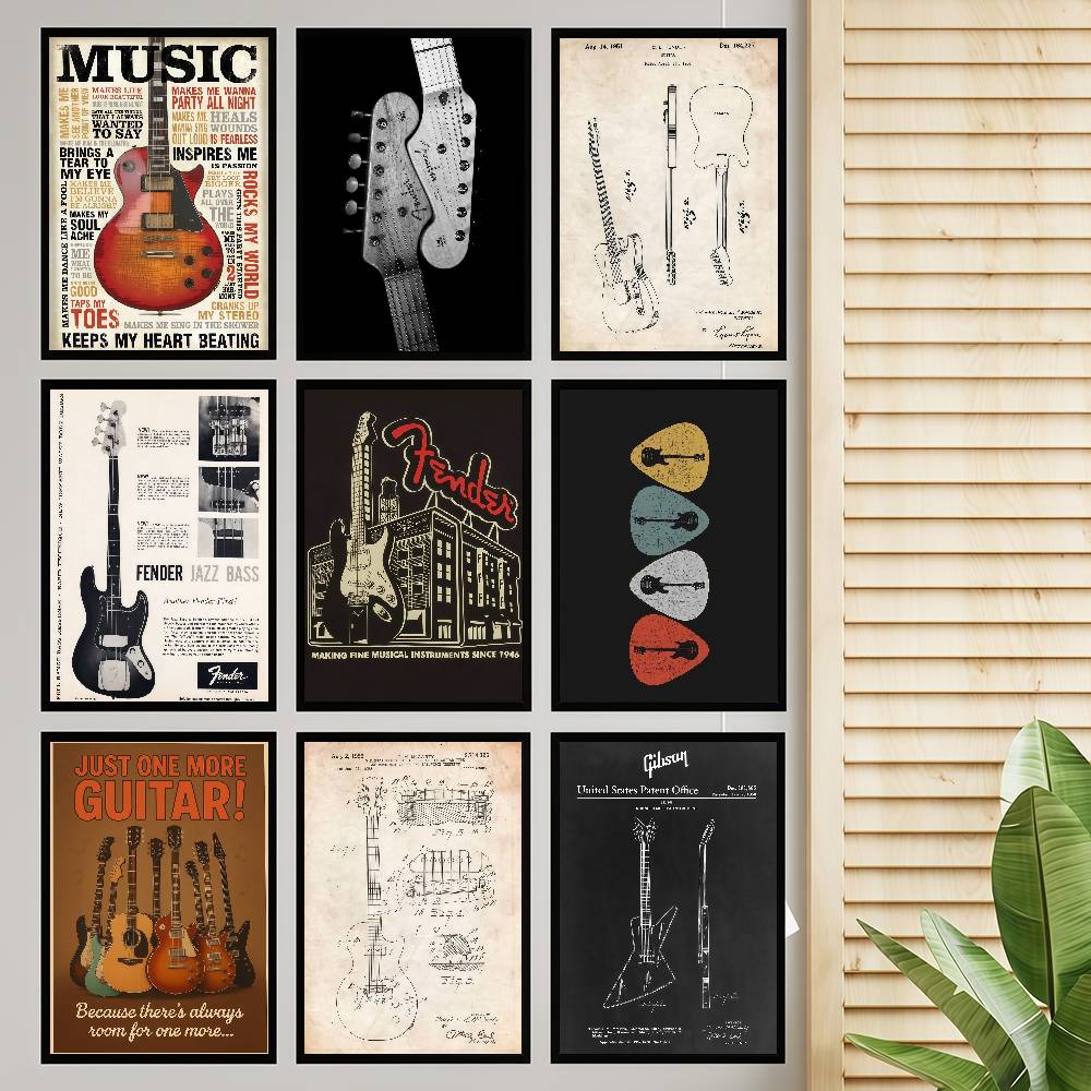 Koleksi Gitar Poster Seni Berp - Vintage Collectible Posters ulasan dan harga